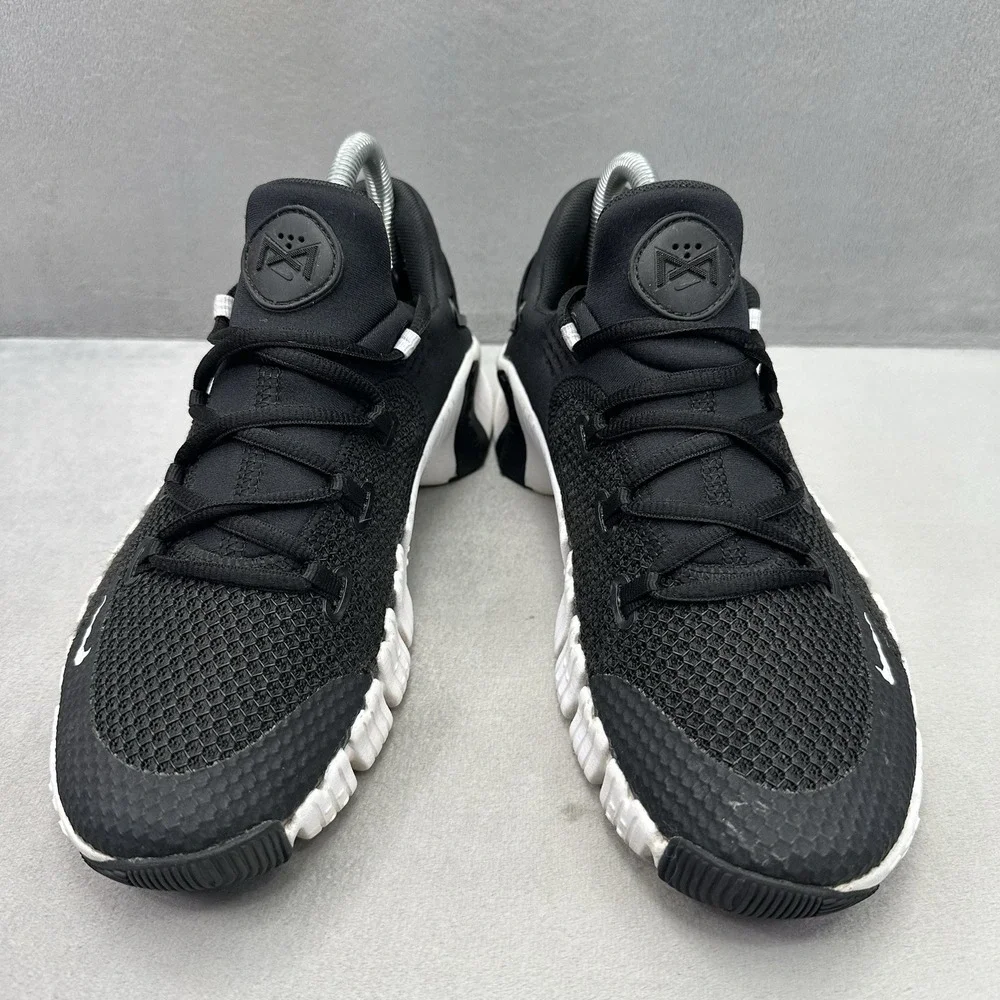Womens Size 8 Nike Free Metcon 4 Shoes Black White Training Athletic Gym Sneaker